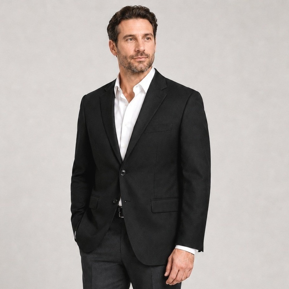 Lauren Ralph Lauren Mens Ultraflex Lattimore Black Blazer Suit Jacket 40R NEW